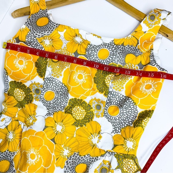 VINTAGE BEAUTY Floral Yellow and White Sleeveless Dress - Picture 15 of 16